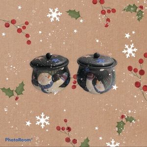 2 Susan Winget Snowman Candles
